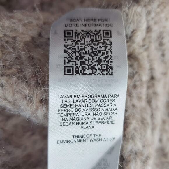 Over Size Beige Chunky Sweater Size S - Picture 6 of 6